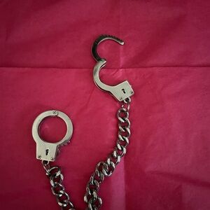 Stainless steel handcuff bracelet